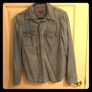 Merona Denim Button Up Shirt